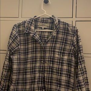 Madewell Botton-Up Lightweight Plaid Slim Sz: L